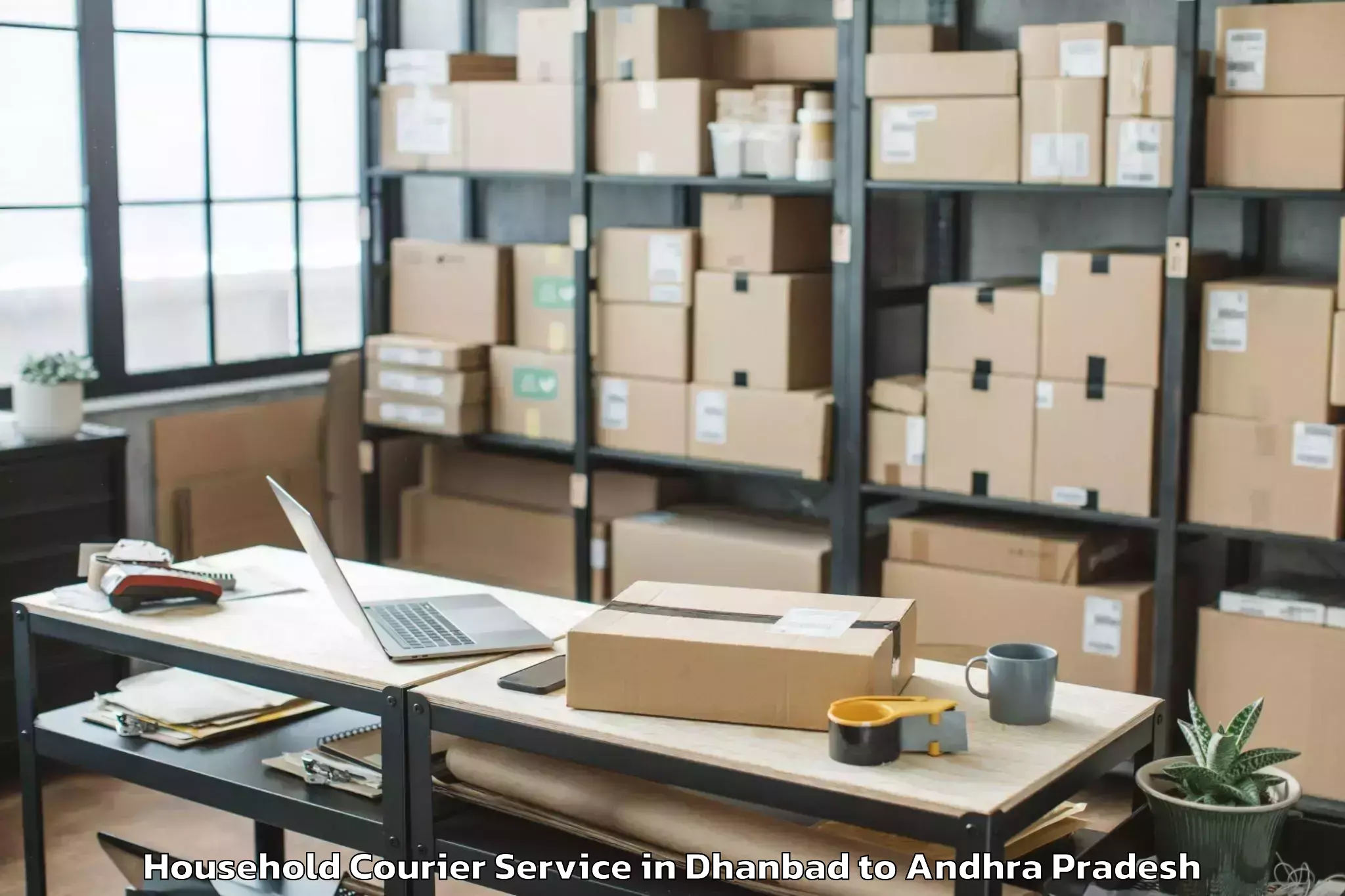 Top Dhanbad to Voletivaripalem Household Courier Available